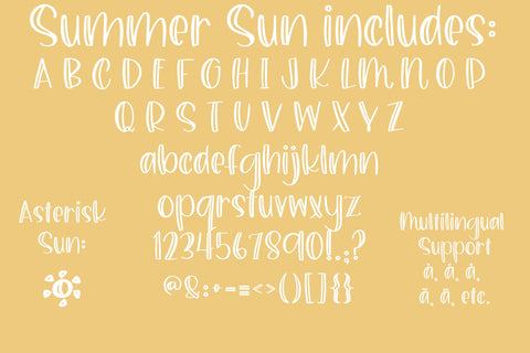 Summer Sun, Cute Handwritten Font for Cricut, Summer Handwriting Font Designing Digitals 