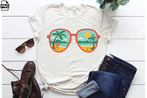 Summer Sunglasses PNG Clipart Bundle Printable File Sublimation Creativedesigntee 