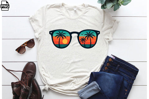 Summer Sunglasses PNG Clipart Bundle Printable File Sublimation Creativedesigntee 