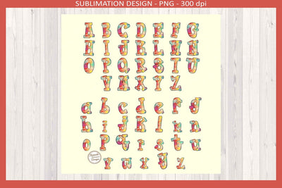 Summer Sunrise Alpha Set, Sublimation Png, Hand Drawn, Digital Download Sublimation Keepsake Treasures Designs LLC. 