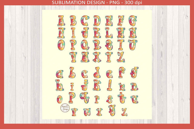 Summer Sunrise Alpha Set, Sublimation Png, Hand Drawn, Digital Download Sublimation Keepsake Treasures Designs LLC. 