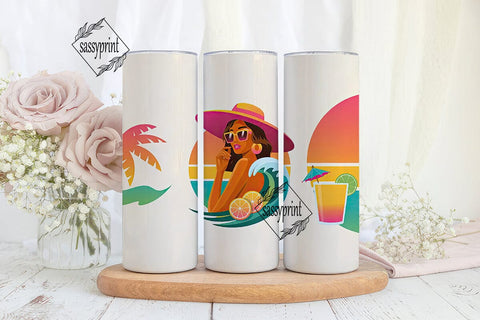 Summer Sunset Beauty 20oz Tumbler Wrap Sublimation sassyprint 