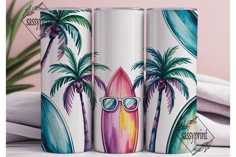 Summer Surf Tumbler Wrap Sublimation sassyprint 