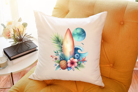 Summer Surfboard Sublimation Clipart Sublimation designartist 