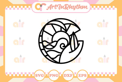 Summer Surfing Logo Svg SVG Artinrhythm shop 