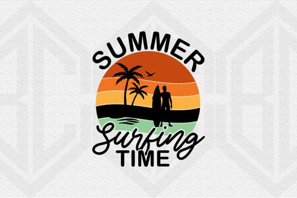 Summer Surfing Time Sunset SVG SVG BillahCrafts 