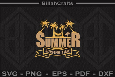 Summer Surfing Time SVG Hammock Beach Clipart SVG BillahCrafts 