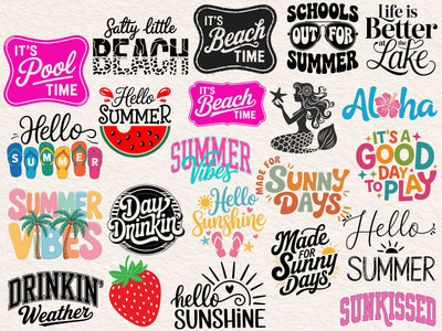 Summer SVG Bundle, Summer Svg, Beach Svg, Summertime Svg, Vacation Svg SVG DesignDestine 