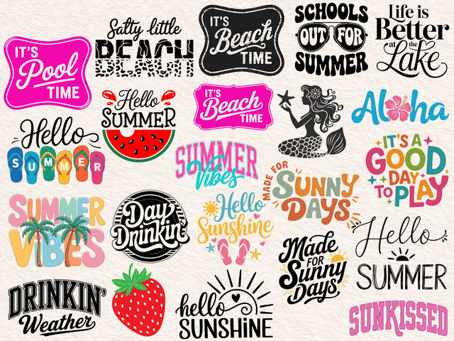 Summer SVG Bundle, Summer Svg, Beach Svg, Summertime Svg, Vacation Svg SVG DesignDestine 