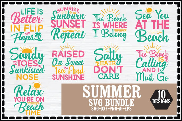 Summer SVG Bundle SVG CraftlabSvg55 