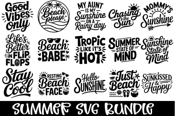 Summer SVG Bundle SVG Svgcraft 