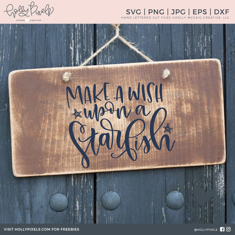 Summer SVG | Make a Wish Upon a Starfish | Beach SVG SVG Ikonart Design Shop 