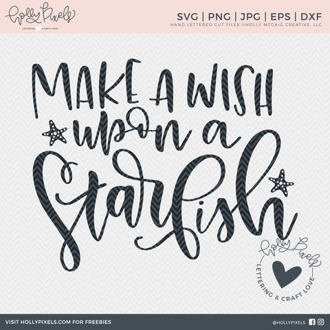Summer SVG | Make a Wish Upon a Starfish | Beach SVG SVG Ikonart Design Shop 