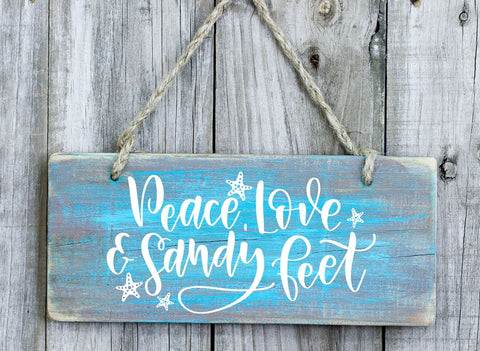 Summer SVG | Peace Love and Sandy Feet | Beach SVG SVG Ikonart Design Shop 