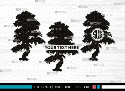Summer Tree Monogram, Summer Tree Silhouette, Summer Tree SVG, Natural Svg, Vacation Svg, Tree Svg, Forest Svg, SB00536 SVG ETC Craft 
