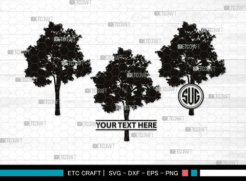 Summer Tree Monogram, Summer Tree Silhouette, Summer Tree SVG, Natural Svg, Vacation Svg, Tree Svg, Forest Svg, SB00536 SVG ETC Craft 