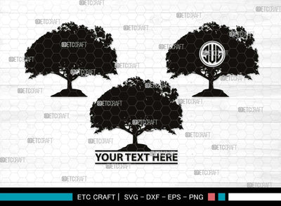 Summer Tree Monogram, Summer Tree Silhouette, Summer Tree SVG, Natural Svg, Vacation Svg, Tree Svg, Forest Svg, SB00536 SVG ETC Craft 