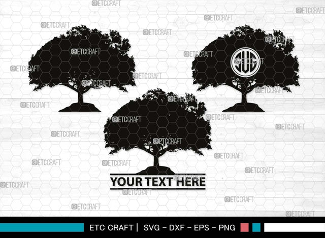 Summer Tree Monogram, Summer Tree Silhouette, Summer Tree SVG, Natural Svg, Vacation Svg, Tree Svg, Forest Svg, SB00536 SVG ETC Craft 