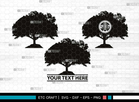Summer Tree Monogram, Summer Tree Silhouette, Summer Tree SVG, Natural Svg, Vacation Svg, Tree Svg, Forest Svg, SB00536 SVG ETC Craft 