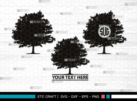 Summer Tree Monogram, Summer Tree Silhouette, Summer Tree SVG, Natural Svg, Vacation Svg, Tree Svg, Forest Svg, SB00536 SVG ETC Craft 