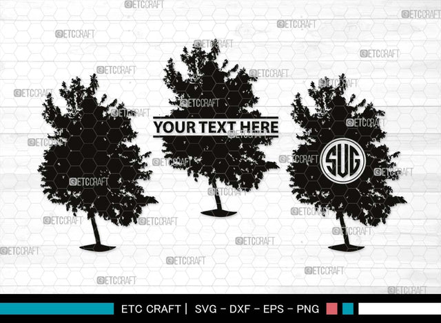 Summer Tree Monogram, Summer Tree Silhouette, Summer Tree SVG, Natural Svg, Vacation Svg, Tree Svg, Forest Svg, SB00536 SVG ETC Craft 