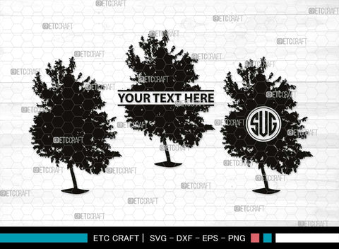 Summer Tree Monogram, Summer Tree Silhouette, Summer Tree SVG, Natural Svg, Vacation Svg, Tree Svg, Forest Svg, SB00536 SVG ETC Craft 
