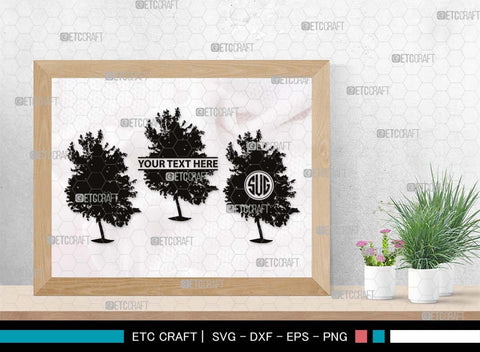 Summer Tree Monogram, Summer Tree Silhouette, Summer Tree SVG, Natural Svg, Vacation Svg, Tree Svg, Forest Svg, SB00536 SVG ETC Craft 