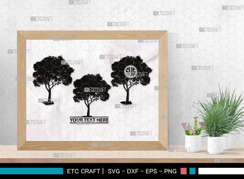 Summer Tree Monogram, Summer Tree Silhouette, Summer Tree SVG, Natural Svg, Vacation Svg, Tree Svg, Forest Svg, SB00536 SVG ETC Craft 