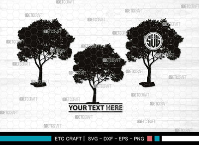 Summer Tree Monogram, Summer Tree Silhouette, Summer Tree SVG, Natural Svg, Vacation Svg, Tree Svg, Forest Svg, SB00536 SVG ETC Craft 