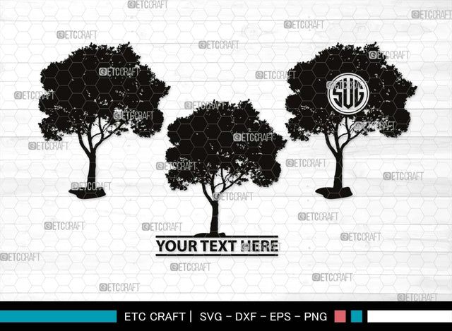 Summer Tree Monogram, Summer Tree Silhouette, Summer Tree SVG, Natural Svg, Vacation Svg, Tree Svg, Forest Svg, SB00536 SVG ETC Craft 