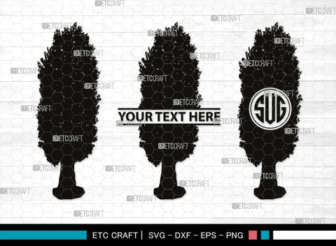 Summer Tree Monogram, Summer Tree Silhouette, Summer Tree SVG, Natural Svg, Vacation Svg, Tree Svg, Forest Svg, SB00536 SVG ETC Craft 