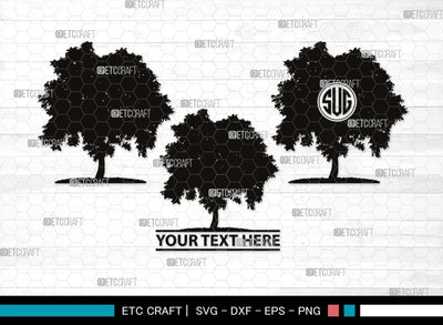 Summer Tree Monogram, Summer Tree Silhouette, Summer Tree SVG, Natural Svg, Vacation Svg, Tree Svg, Forest Svg, SB00536 SVG ETC Craft 