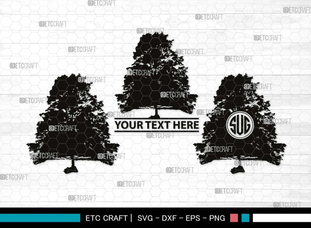 Summer Tree Monogram, Summer Tree Silhouette, Summer Tree SVG, Natural Svg, Vacation Svg, Tree Svg, Forest Svg, SB00536 SVG ETC Craft 