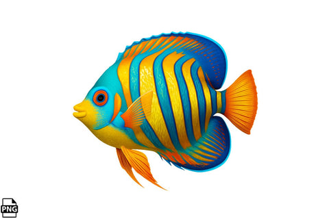 Summer Tropical Fish PNG Clipart Bundle Printable File Sublimation Creativedesigntee 