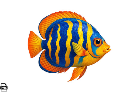 Summer Tropical Fish PNG Clipart Bundle Printable File Sublimation Creativedesigntee 