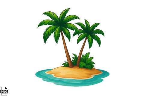 Summer Tropical Island PNG Clipart Bundle Printable File Sublimation Creativedesigntee 