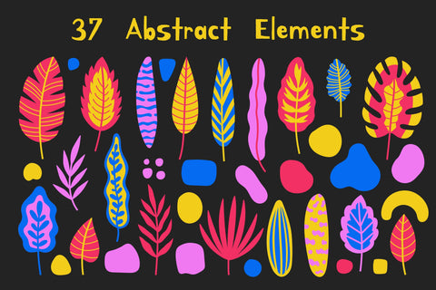 Summer Tropical Leaf Shapes Sublimation Rin Green 