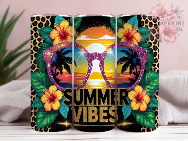 Summer Tropical Leopard Beach Vacation Tumbler, Tropical Tumbler, Leopard Print Tumbler, Floral Tumbler, Beach Vibes Tumbler, 20oz Sublimation Wrap, Vacation Tumbler Sublimation Li Zamperini 
