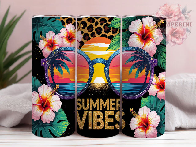 Summer Tropical Leopard Beach Vacation Tumbler, Tropical Tumbler, Leopard Print Tumbler, Floral Tumbler, Beach Vibes Tumbler, 20oz Sublimation Wrap, Vacation Tumbler Sublimation Li Zamperini 