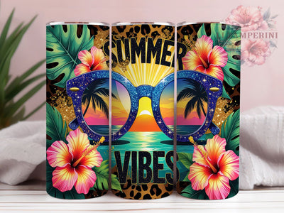 Summer Tropical Leopard Beach Vacation Tumbler, Tropical Tumbler, Leopard Print Tumbler, Floral Tumbler, Beach Vibes Tumbler, 20oz Sublimation Wrap, Vacation Tumbler Sublimation Li Zamperini 