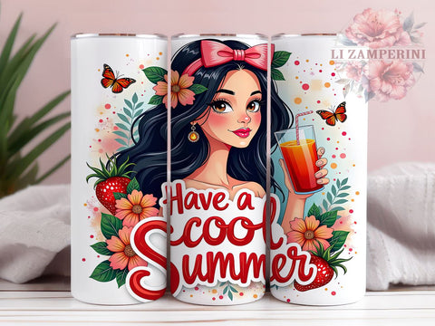 Summer Tumbler, 20 Oz Tumbler, Sublimation Design, Women Tumbler, Cool Summer, PNG Design, Travel Tumbler Sublimation Li Zamperini 