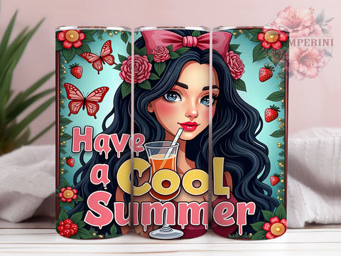 Summer Tumbler, 20 Oz Tumbler, Sublimation Design, Women Tumbler, Cool Summer, PNG Design, Travel Tumbler Sublimation Li Zamperini 