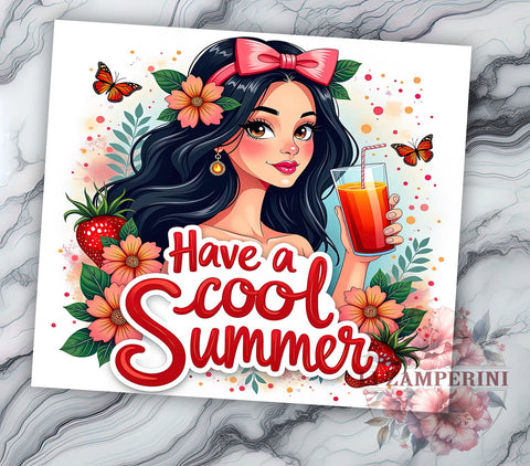 Summer Tumbler, 20 Oz Tumbler, Sublimation Design, Women Tumbler, Cool Summer, PNG Design, Travel Tumbler Sublimation Li Zamperini 