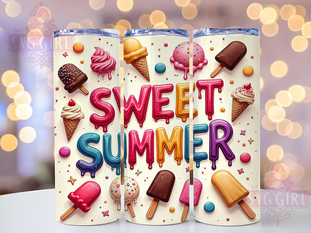 Summer Tumbler, Sublimation Wrap, 20oz Tumbler, Summer PNG, Tumbler Design, Beach Theme, Sweet Summer, Drinkware Decor Sublimation SvggirlplusArt 
