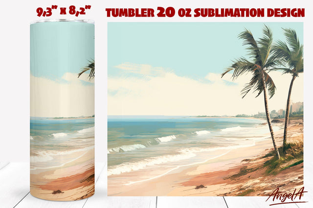 Summer tumbler wrap sublimation / travel tumbler wrap PNG Sublimation Angelina Semenova 