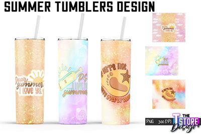 Summer Tumblers Wrap | PNG File | 300 DPI Sublimation The T Store Design 