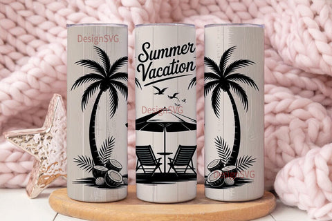 Summer Vacation 20oz Tumbler Wrap Sublimation DesignSVG 