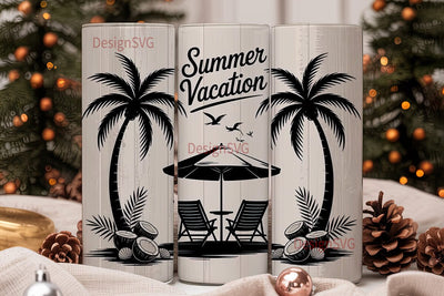 Summer Vacation 20oz Tumbler Wrap Sublimation DesignSVG 