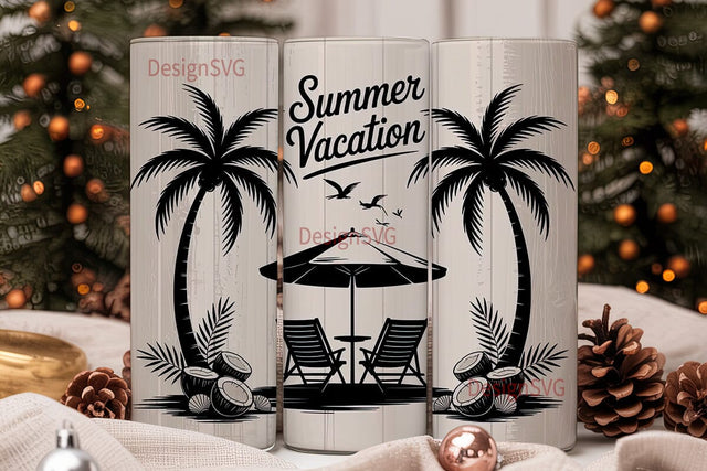 Summer Vacation 20oz Tumbler Wrap Sublimation DesignSVG 