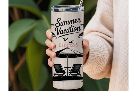 Summer Vacation 20oz Tumbler Wrap Sublimation DesignSVG 